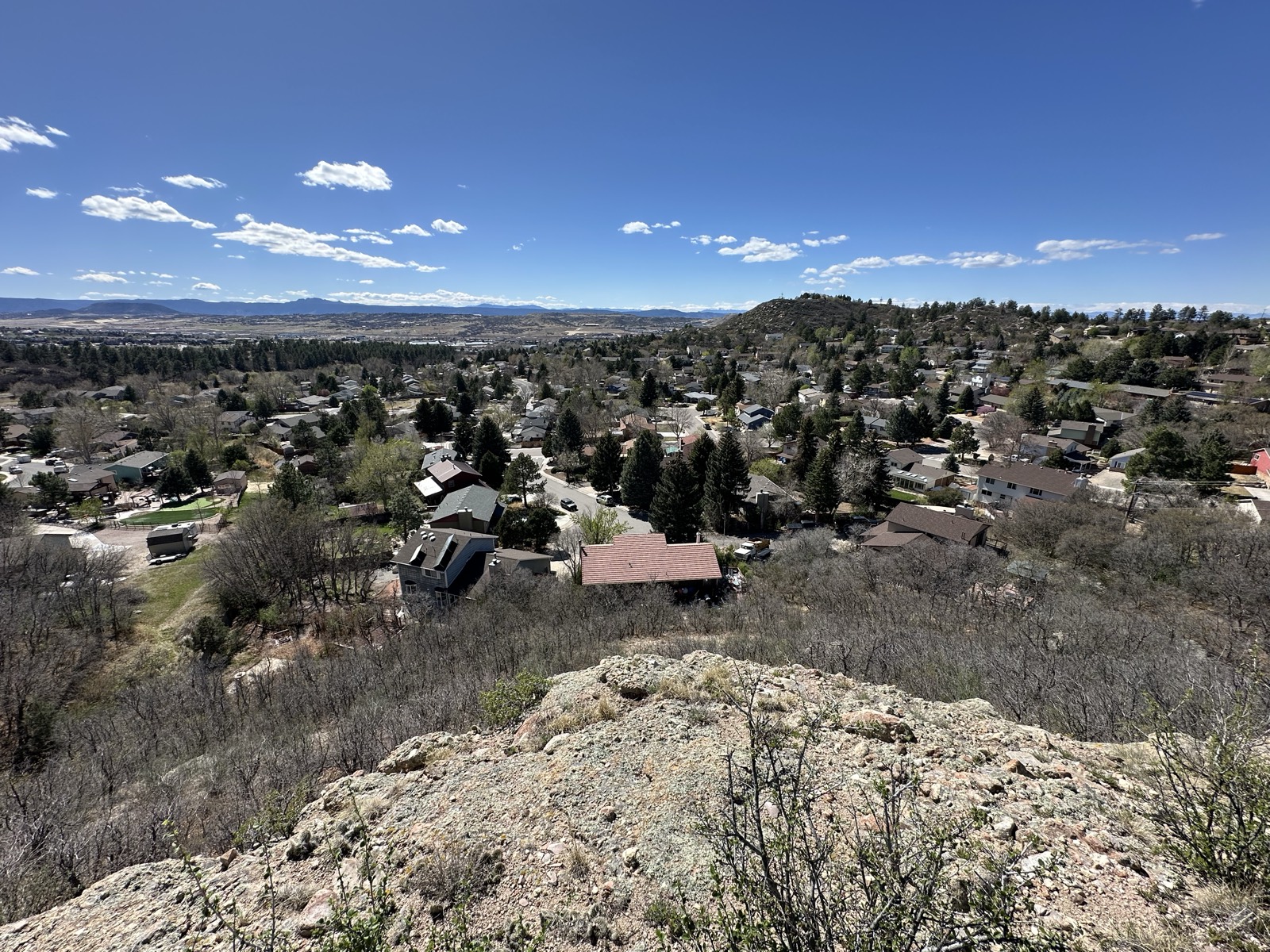 View from the property's rock outcrops over the surrounding area