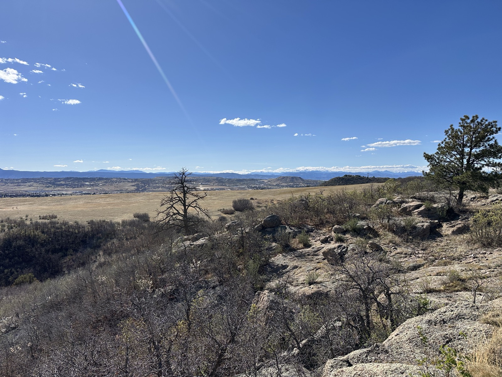 Panoramic Front Range view from the property's rock outcrops